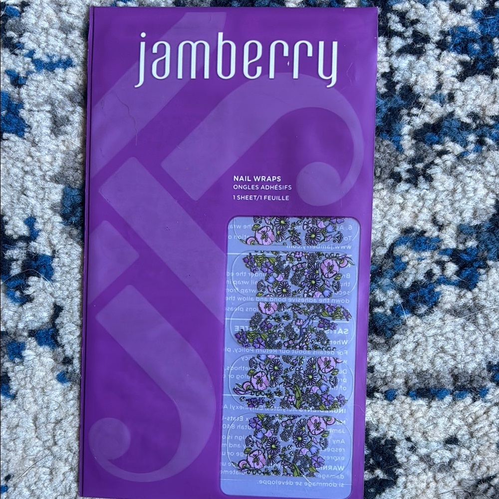Jamberry “Dancing Lilacs” Purple Floral Nail Wraps